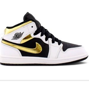 AIR JORDAN 1 MID PS 'WHITE GOLD'